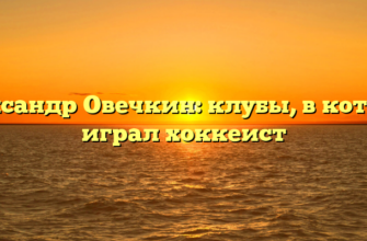 Александр Овечкин: клубы, в которых играл хоккеист