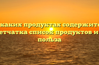 В каких продуктах содержится клетчатка список продуктов и их польза