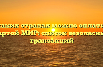 В каких странах можно оплатить картой МИР: список безопасных транзакций