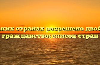 В каких странах разрешено двойное гражданство: список стран