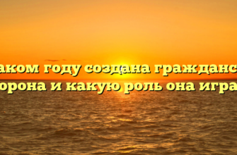 В каком году создана гражданская оборона и какую роль она играет