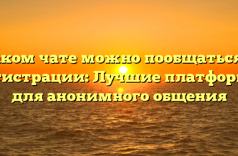 В каком чате можно пообщаться без регистрации: Лучшие платформы для анонимного общения