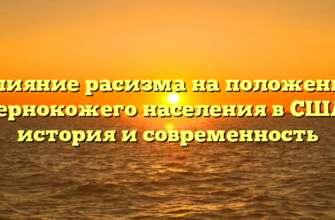 Влияние расизма на положение чернокожего населения в США: история и современность