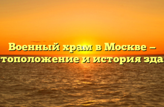 Военный храм в Москве — местоположение и история здания