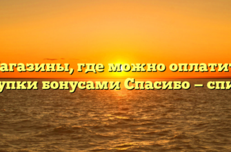 Магазины, где можно оплатить покупки бонусами Спасибо — список