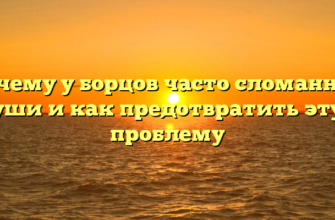 Почему у борцов часто сломанные уши и как предотвратить эту проблему