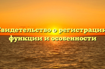 Свидетельство о регистрации: функции и особенности