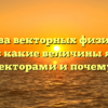 Свойства векторных физических величин: какие величины являются векторами и почему.