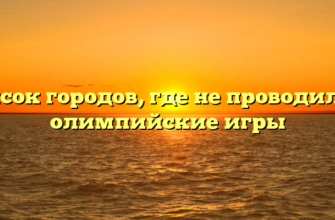 Список городов, где не проводились олимпийские игры