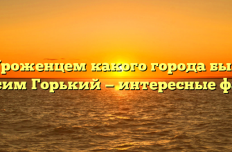 Уроженцем какого города был Максим Горький — интересные факты