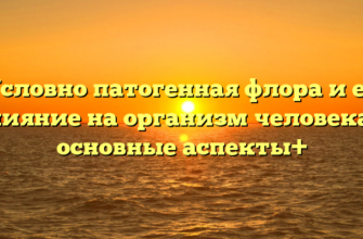 Условно патогенная флора и ее влияние на организм человека — основные аспекты+