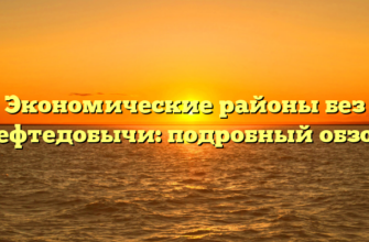 Экономические районы без нефтедобычи: подробный обзор