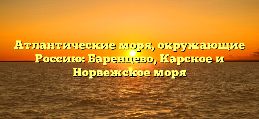 Атлантические моря, окружающие Россию: Баренцево, Карское и Норвежское моря