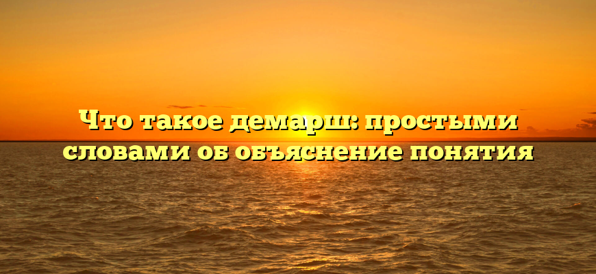 Что такое демарш: простыми словами об объяснение понятия
