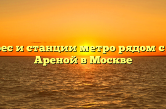 Адрес и станции метро рядом с ВТБ Ареной в Москве