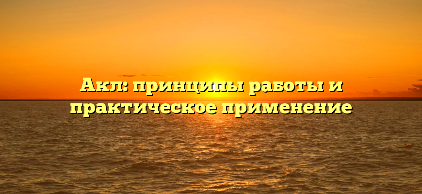 Акл: принципы работы и практическое применение