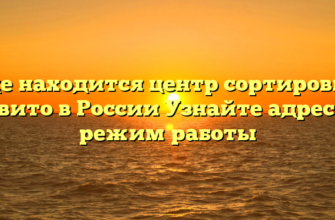 Где находится центр сортировки Авито в России Узнайте адрес и режим работы