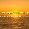 Какие благотворительные фонды есть в России: список и описание