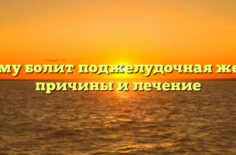 Почему болит поджелудочная железа причины и лечение