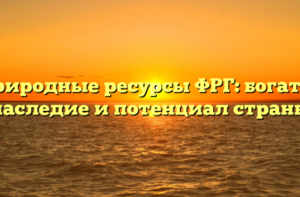 Природные ресурсы ФРГ: богатое наследие и потенциал страны