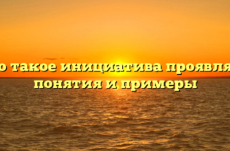 Что такое инициатива проявлять: понятия и примеры