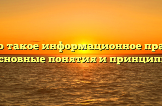 Что такое информационное право: основные понятия и принципы