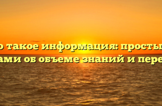 Что такое информация: простыми словами об объеме знаний и передаче