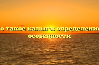 Что такое калыга: определение и особенности